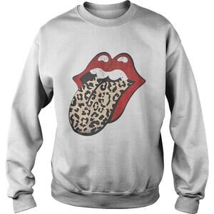 Red Lips Leopard Tongue The Rolling Stones T SweatShirt